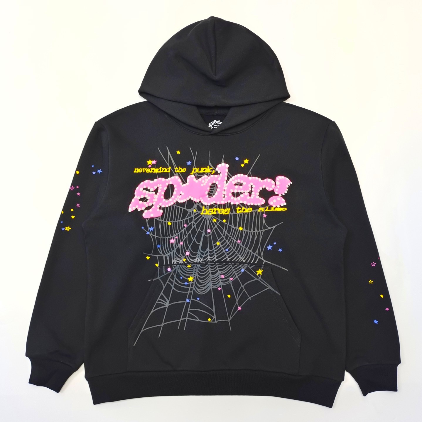 1:1 Best Quality pink letters Hoodie Black Color