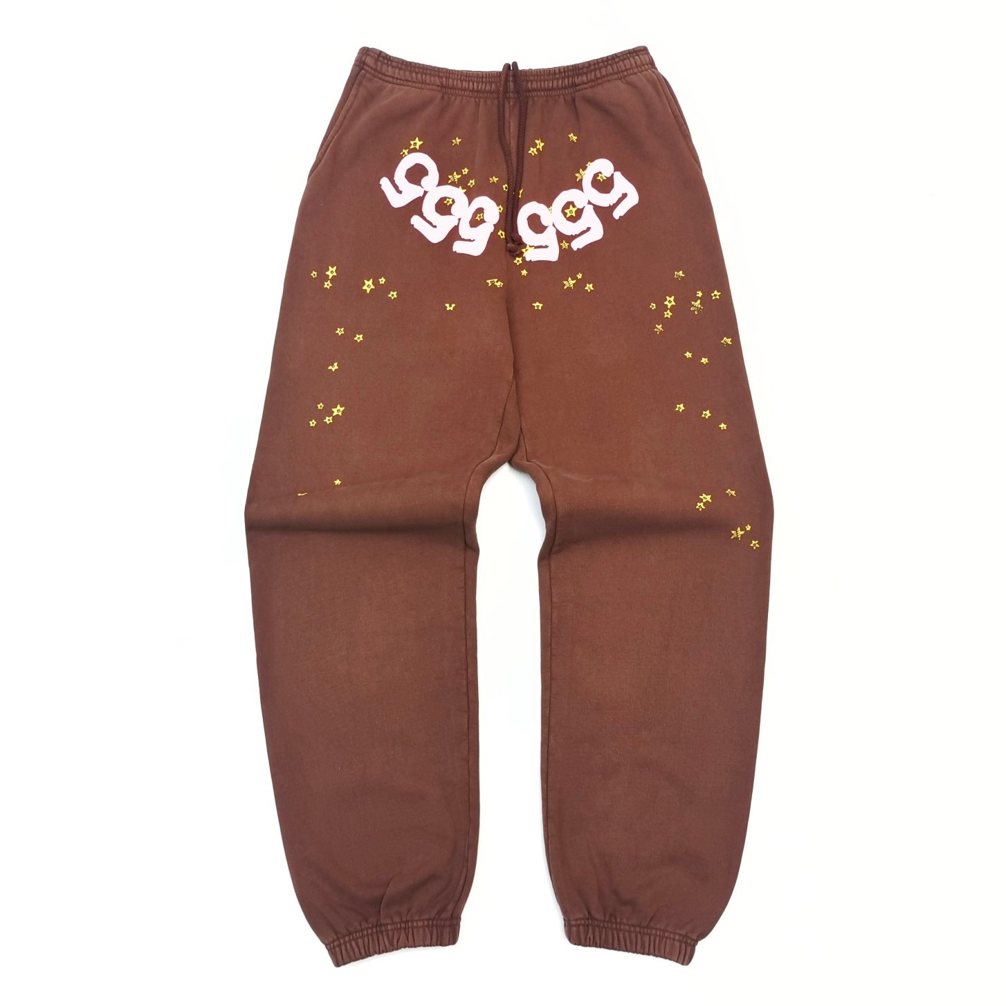 1:1 Best Quality Pink Logo Pants Brown Color