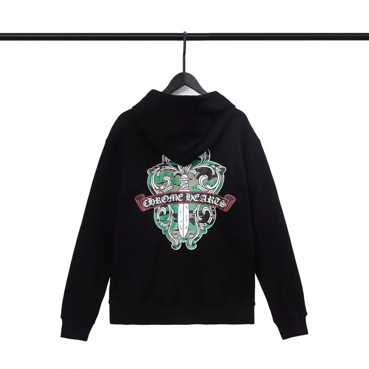 CH Sword Logo Zipper Hoodie Black Color