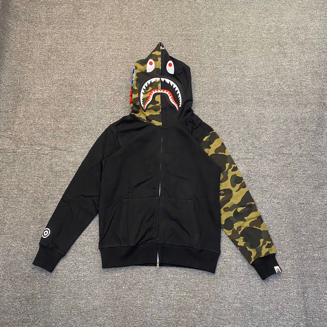 1:1 Best Quality Half Camo Hoodie Black Color