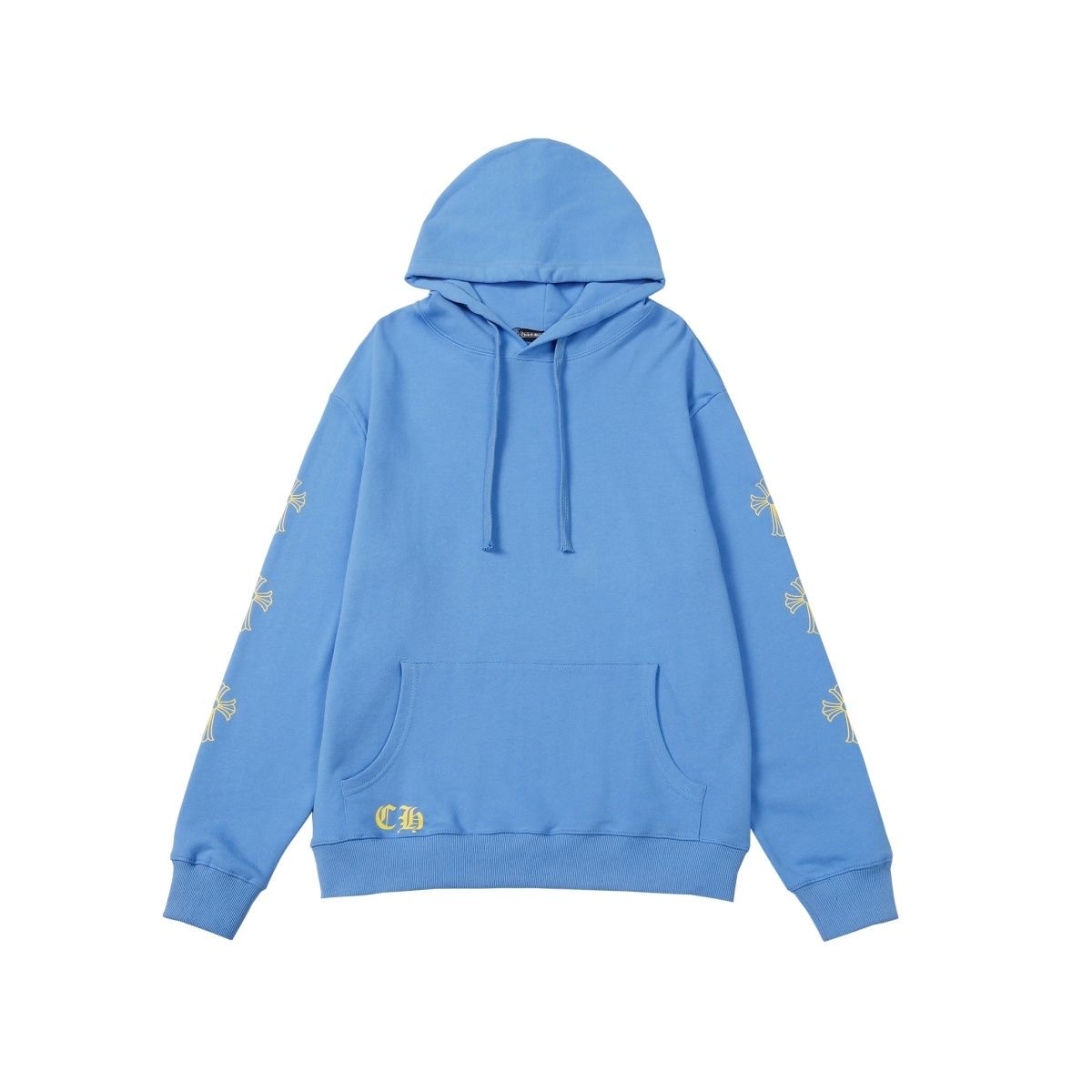 CH Yellow Logo Hoodie Blue Color