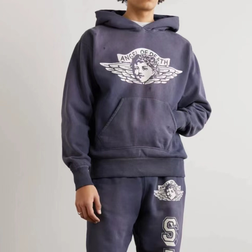 Angel Logo Hoodie Washed Color