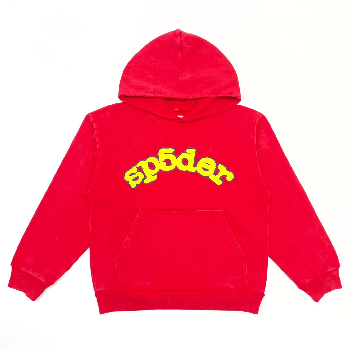 1:1 Best Quality Yellow Letters Hoodie Red Color