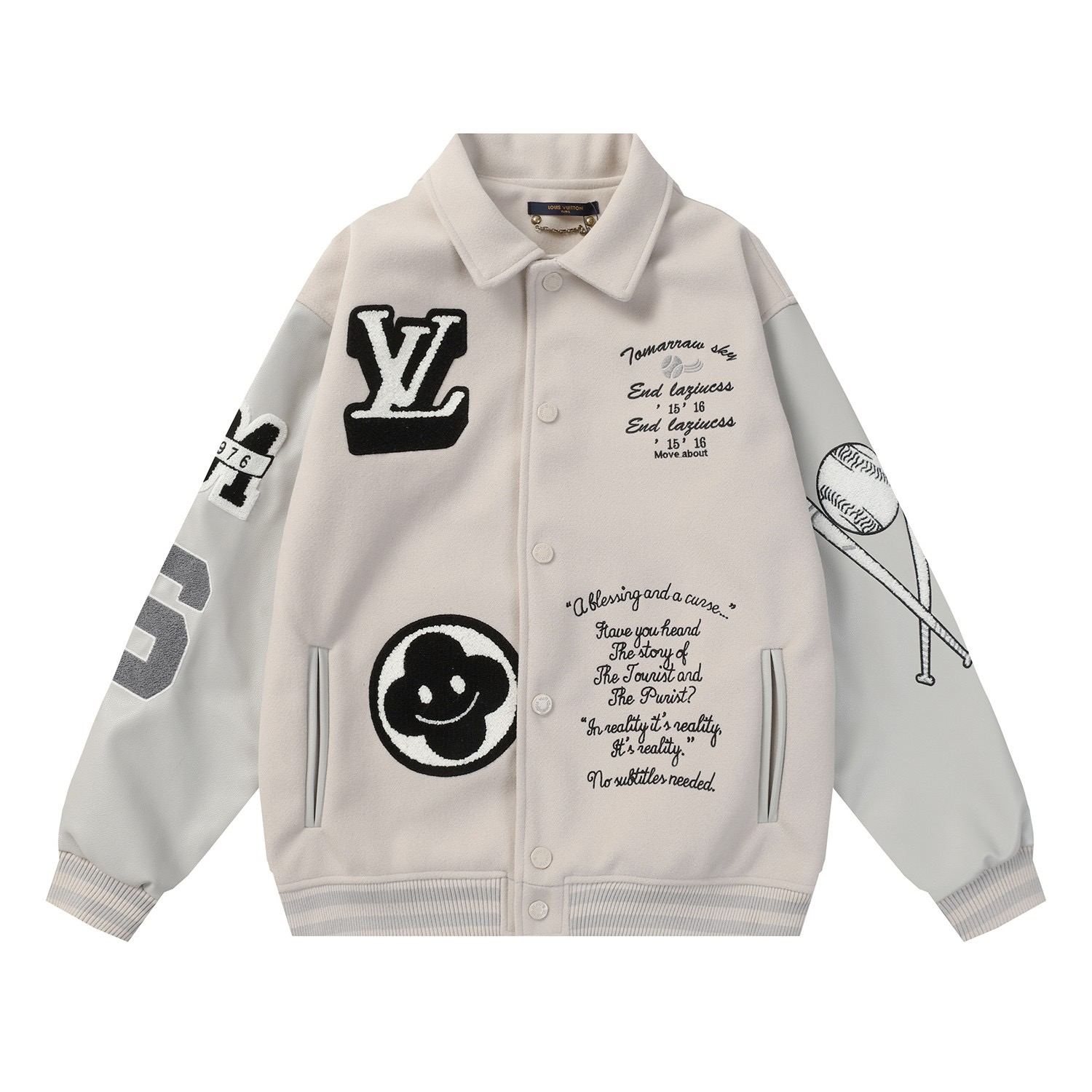 LV Base ball jacket Beige Color
