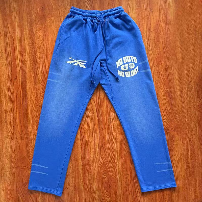 HS White Logo Blue Color Hoodie, Pants, Set