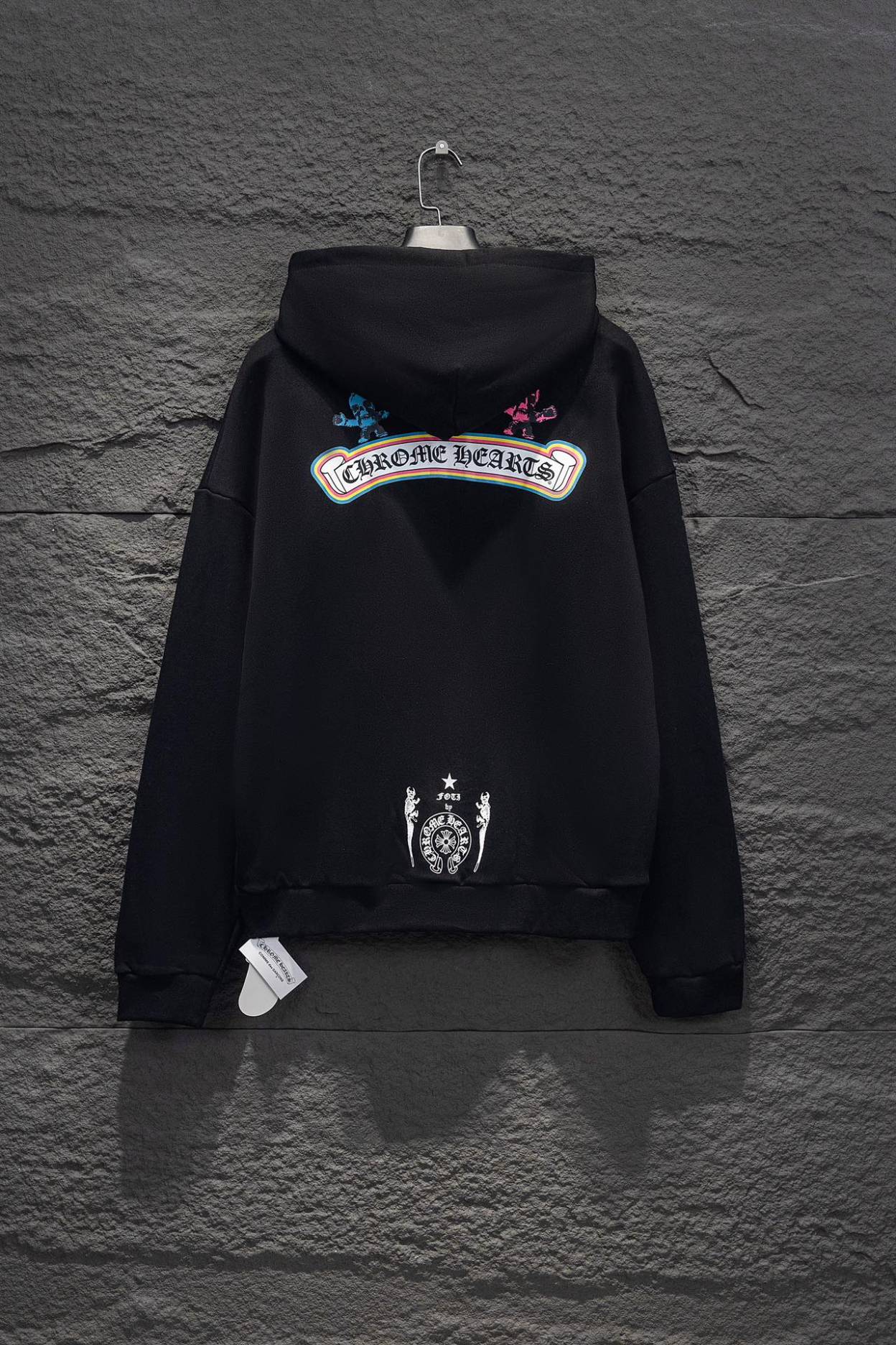 CH Color Skull Zipper Hoodie Black