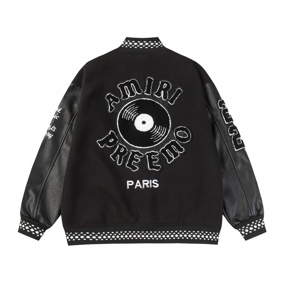 Amiri Long Play Jacket Full Black Color
