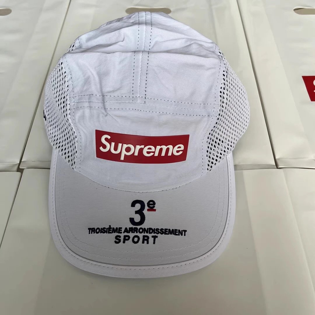 1:1 Best Quality Supreme 24SS Mesh Side Camp Cap 4 Colors