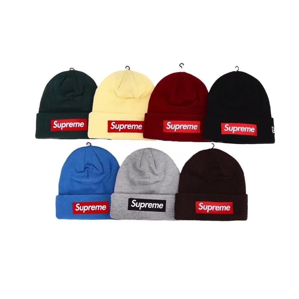 1:1 Best Quality Supreme 22FW New Era Box Logo Beanie 7 Colors
