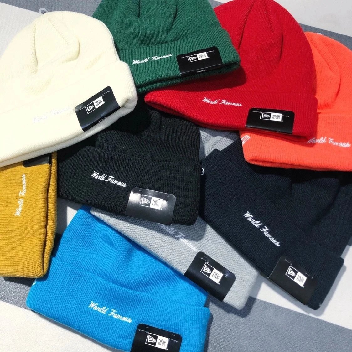 1:1 Best Quality Supreme FW21 New Era box logo Beanie 9 Colors
