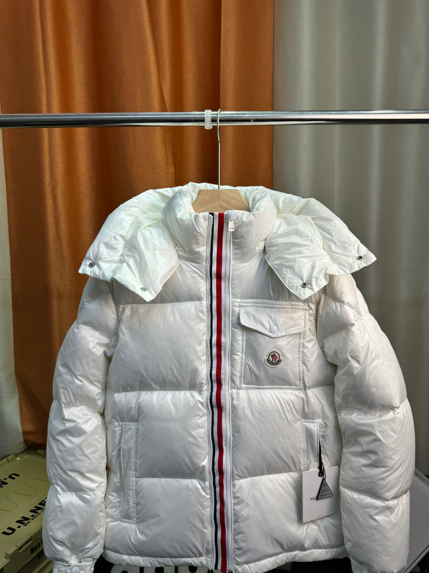 Moncler tricolour stripe Down Jacket 2 Colors