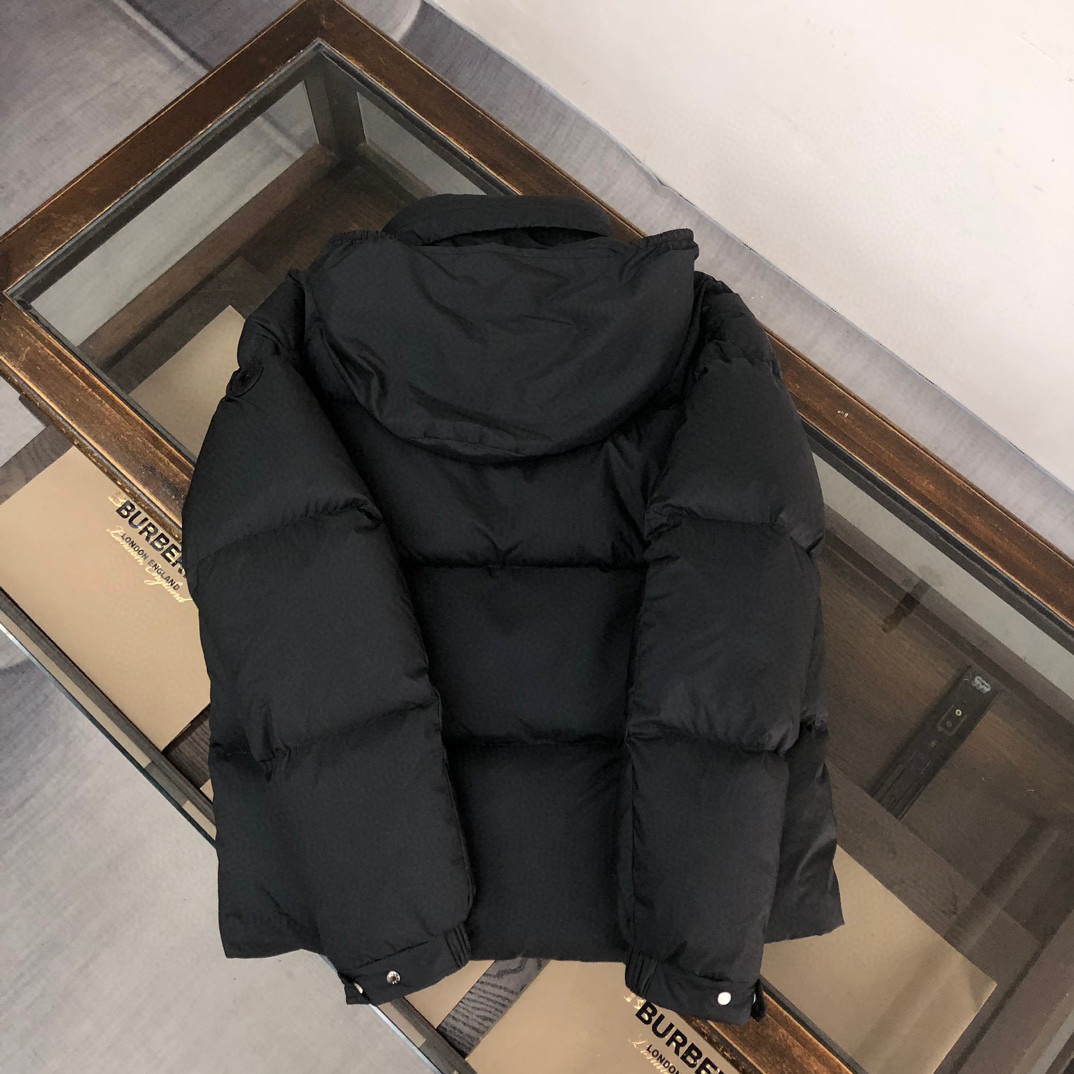 Moncler Down Jacket Black Color with Black Logo