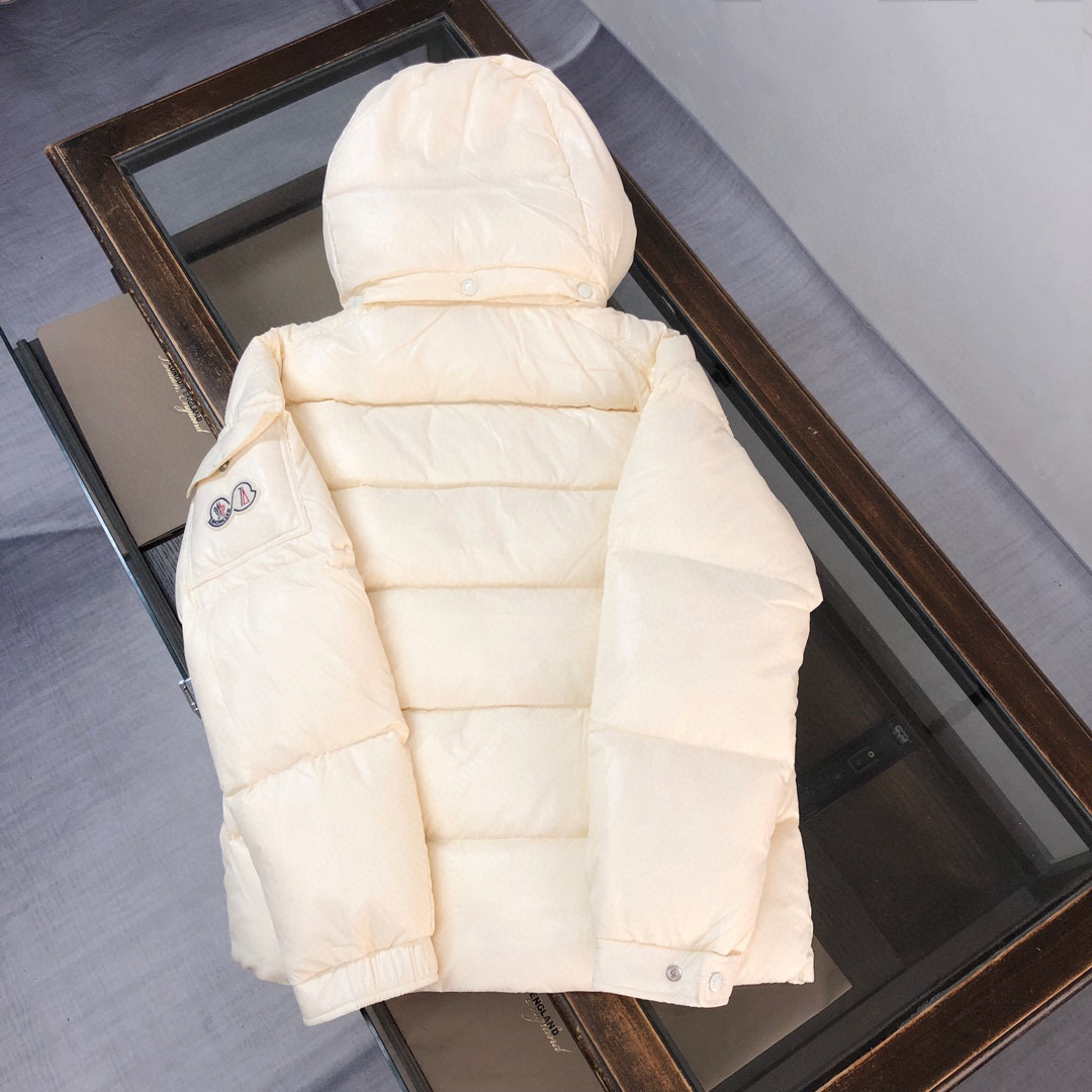 Moncler Double Logo Down Jacket Beige Color