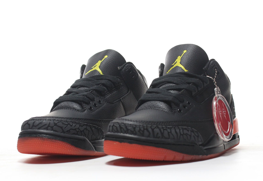 Air Jordan 3 SP Fragment Red X Black Color