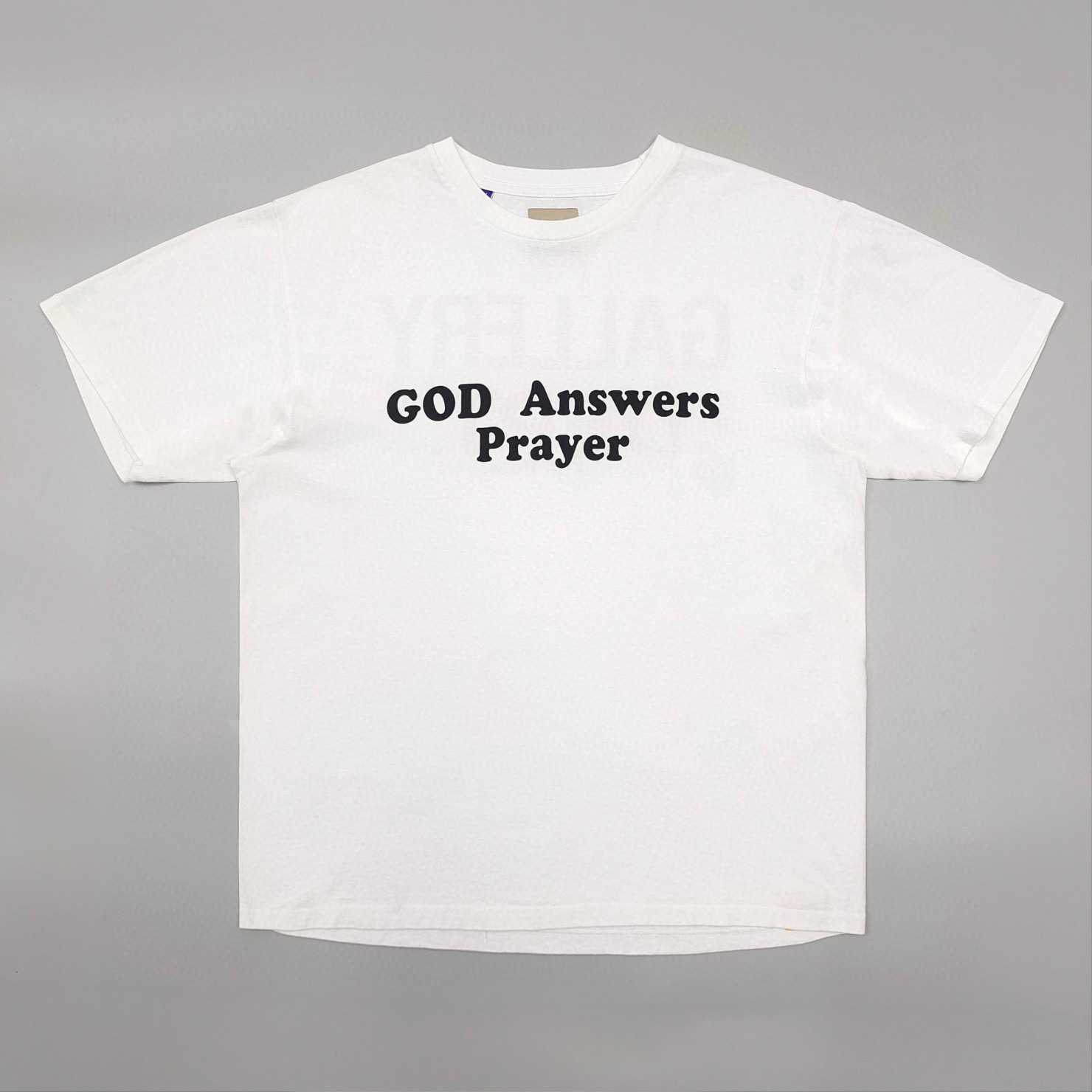1:1 Best Quality Gallery Dept God Answer Prayer Tee White Color