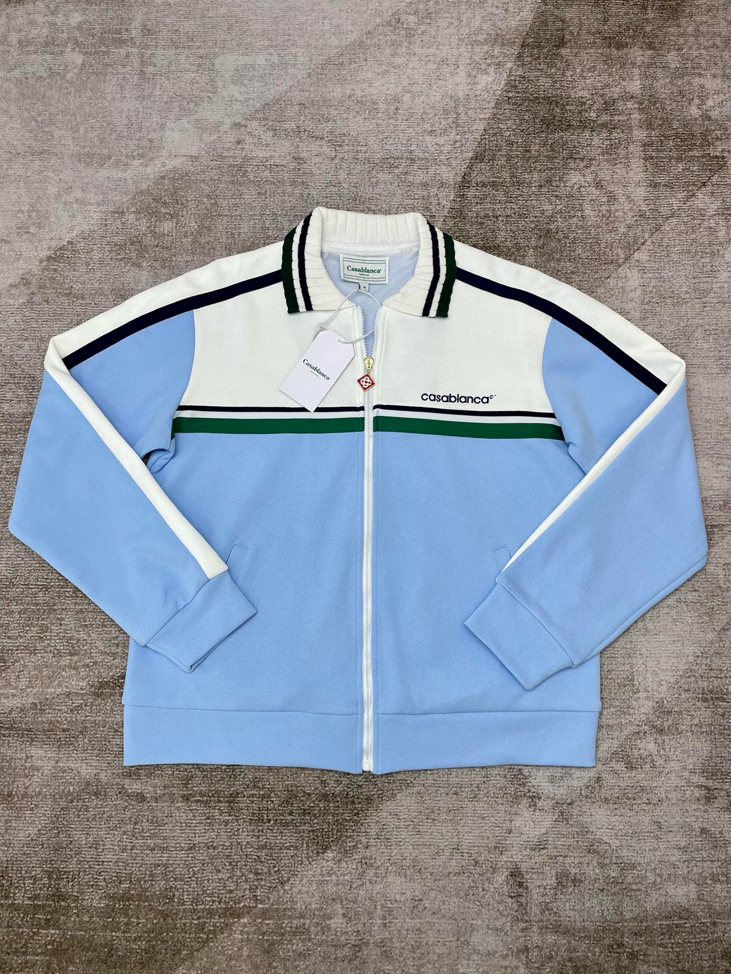 1:1 Best Quality Casablanca Jacket/Pants/Set Blue Color