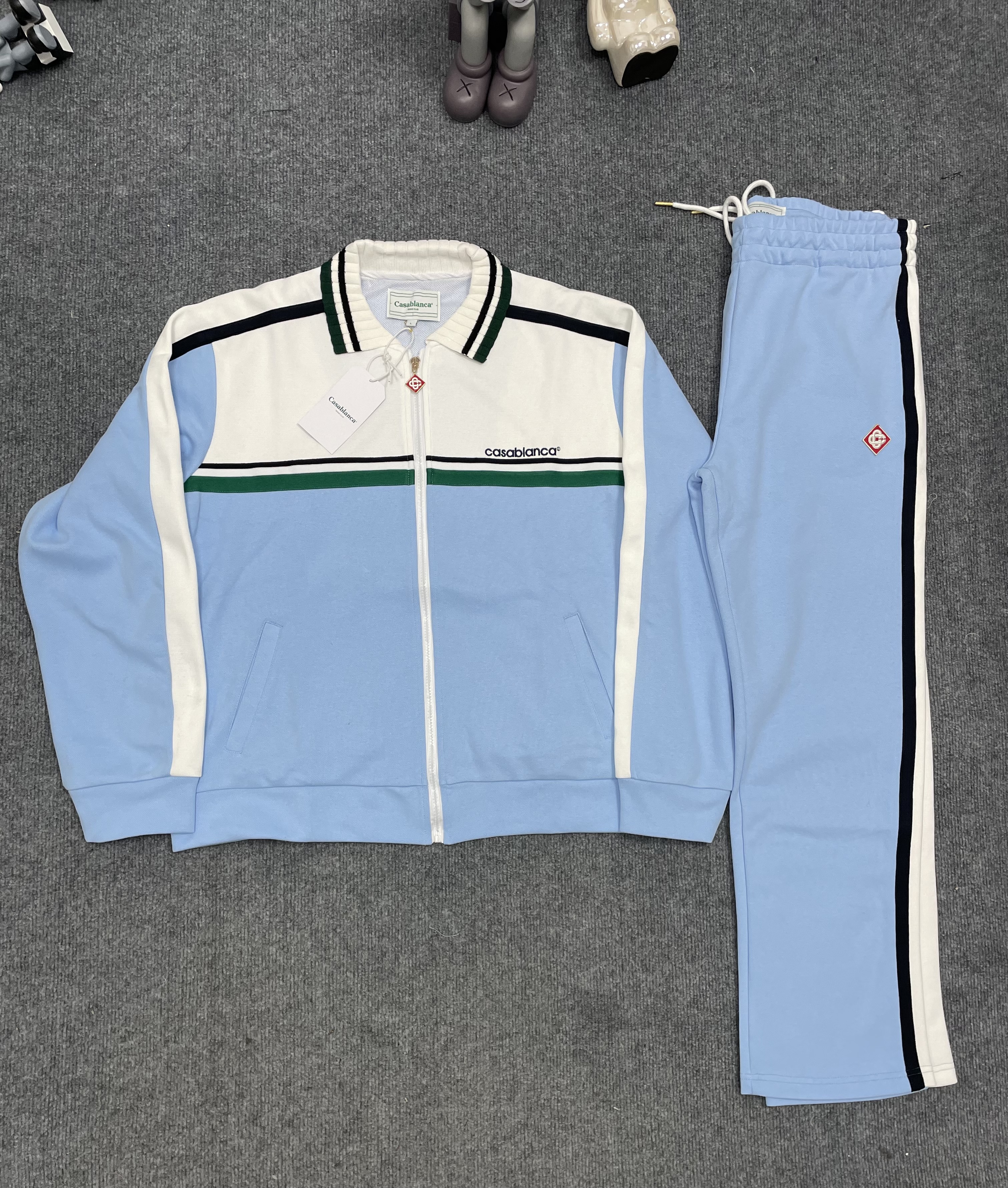 1:1 Best Quality Casablanca Jacket/Pants/Set Blue Color