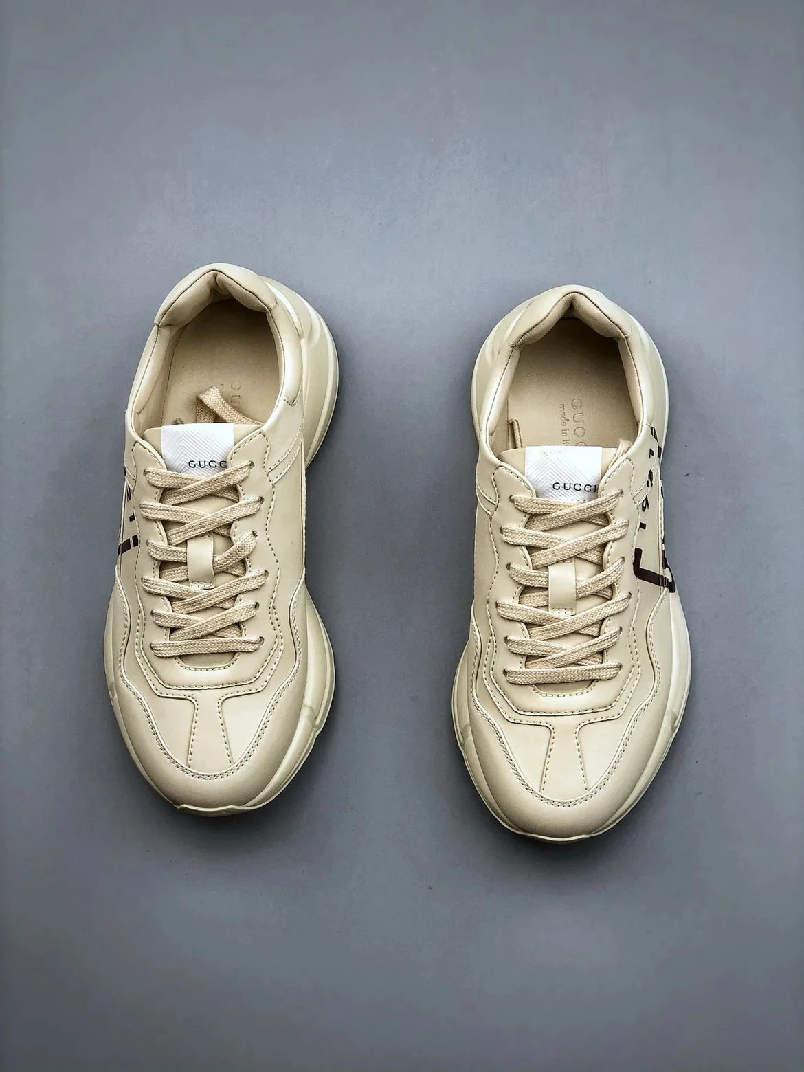 1:1 gucci black logo shoes