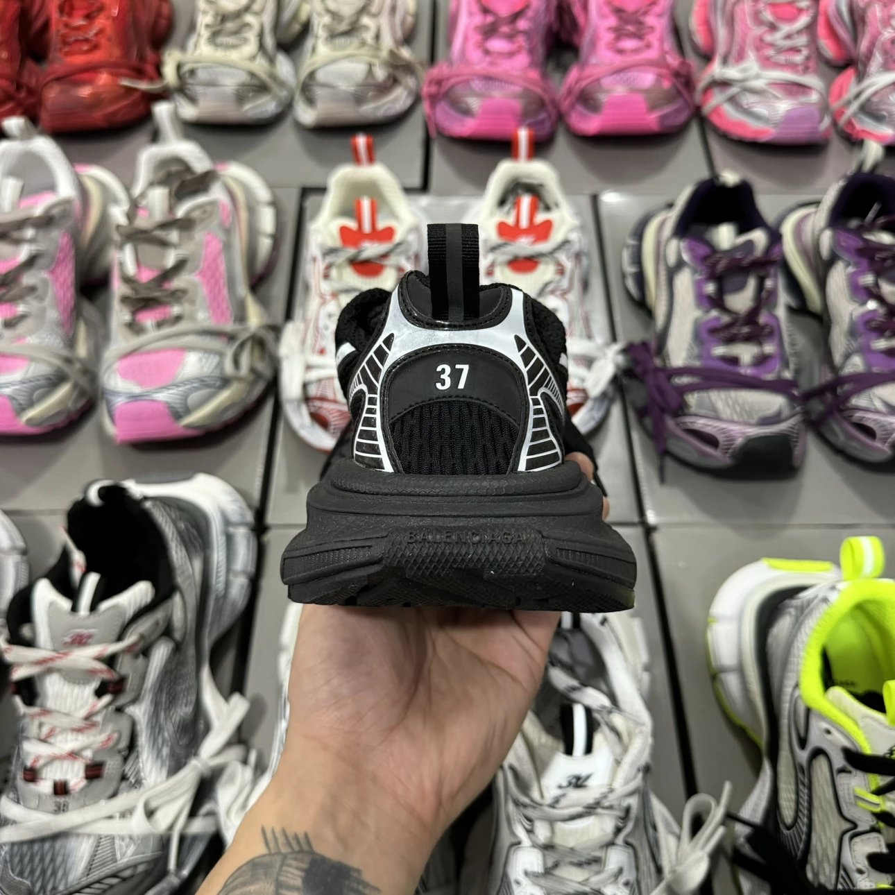 balenciaga g3xl black and sliver shoes