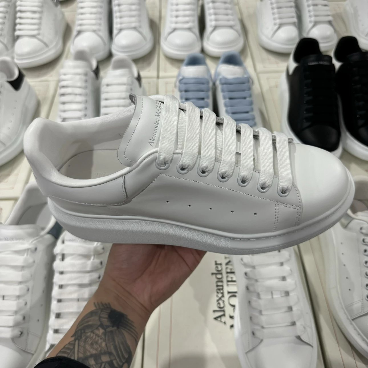 Alexander McQueen all white shoes