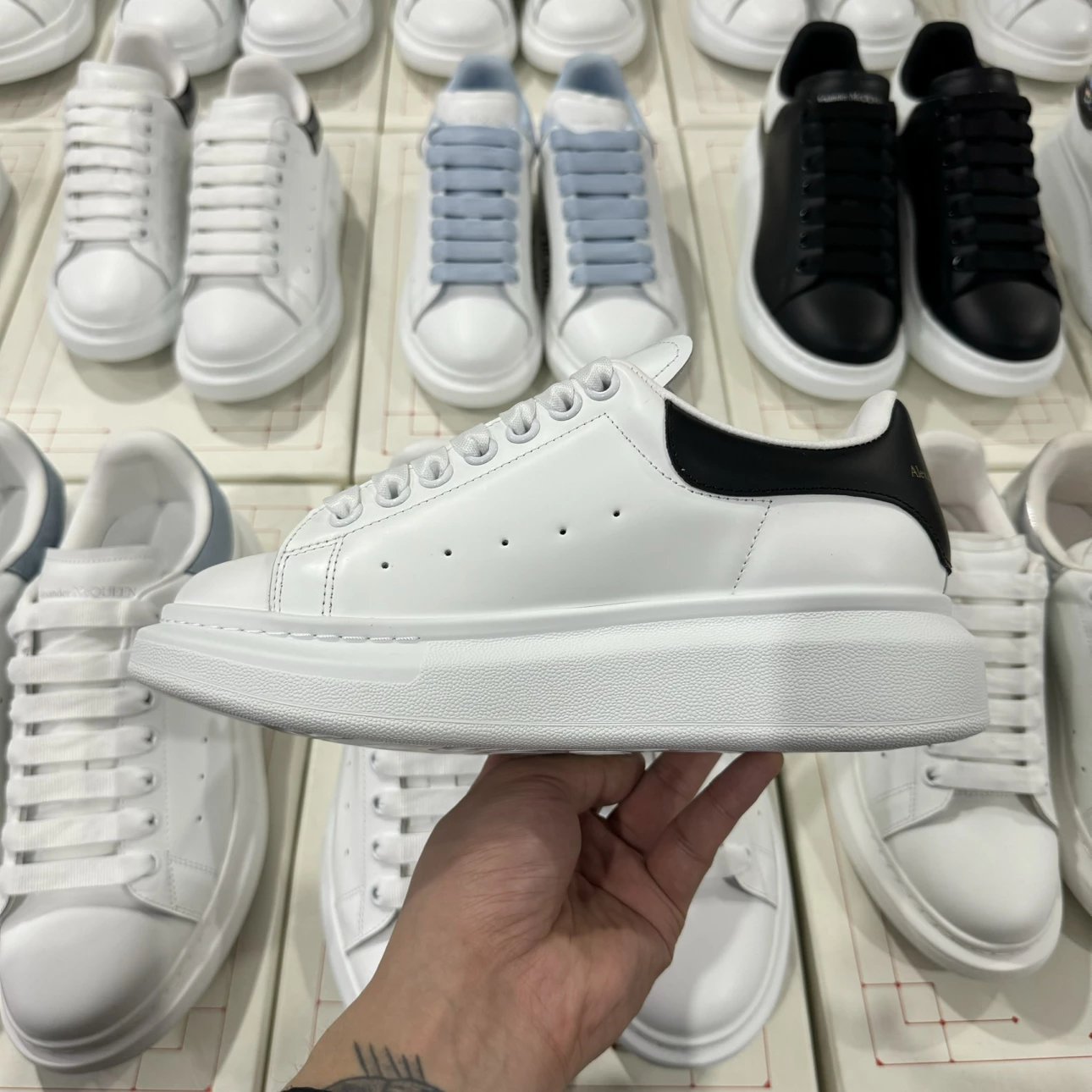 Alexander McQueen white and black Shoes