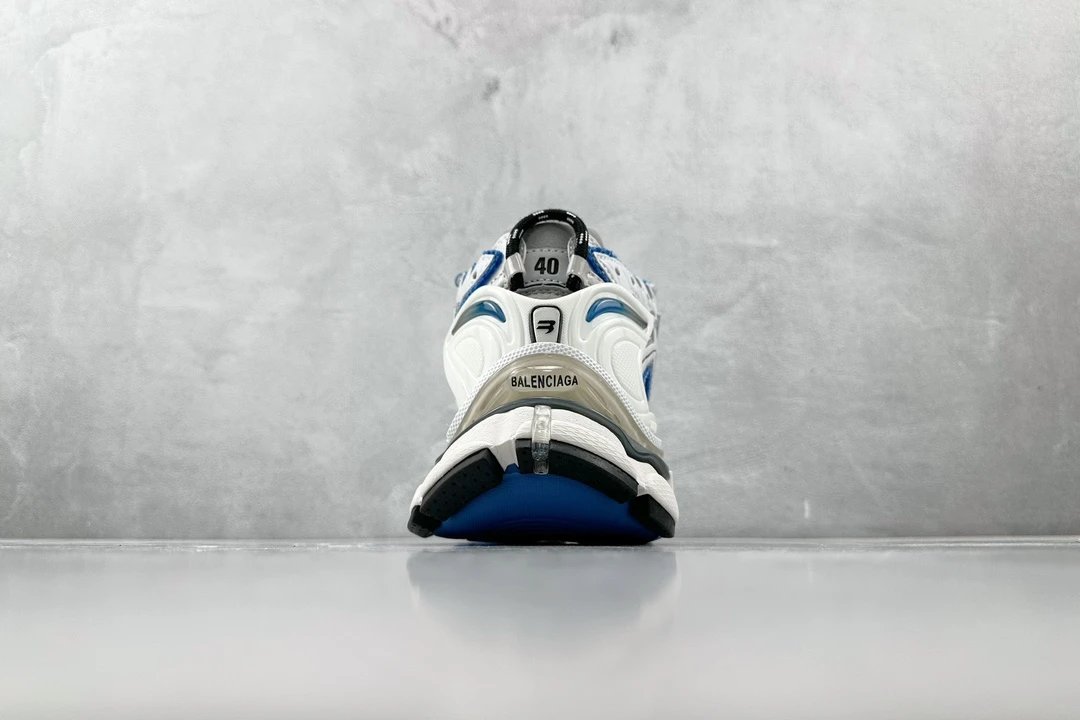 balenciaga runner blue and white shoes