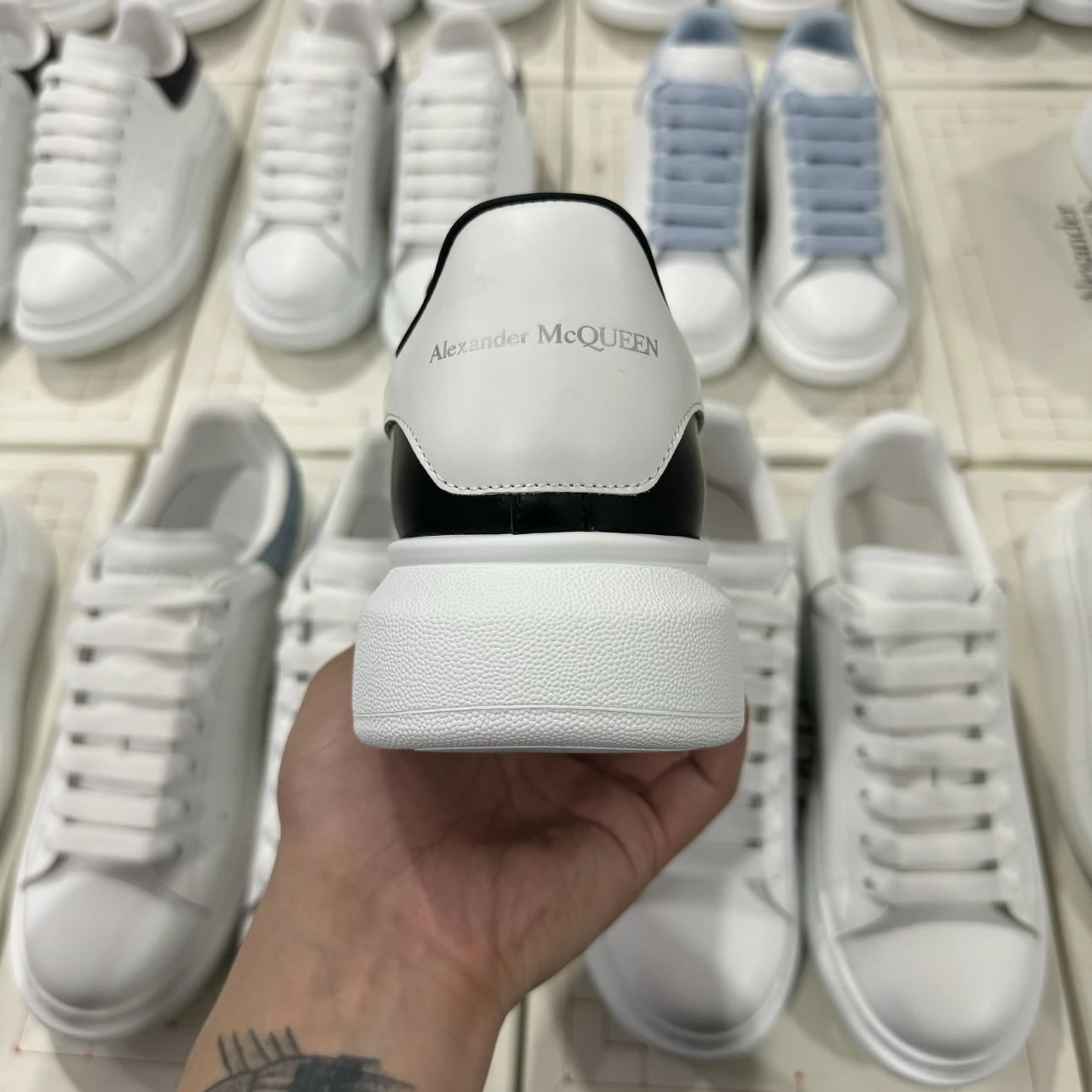 Alexander McQueen black and white shoes