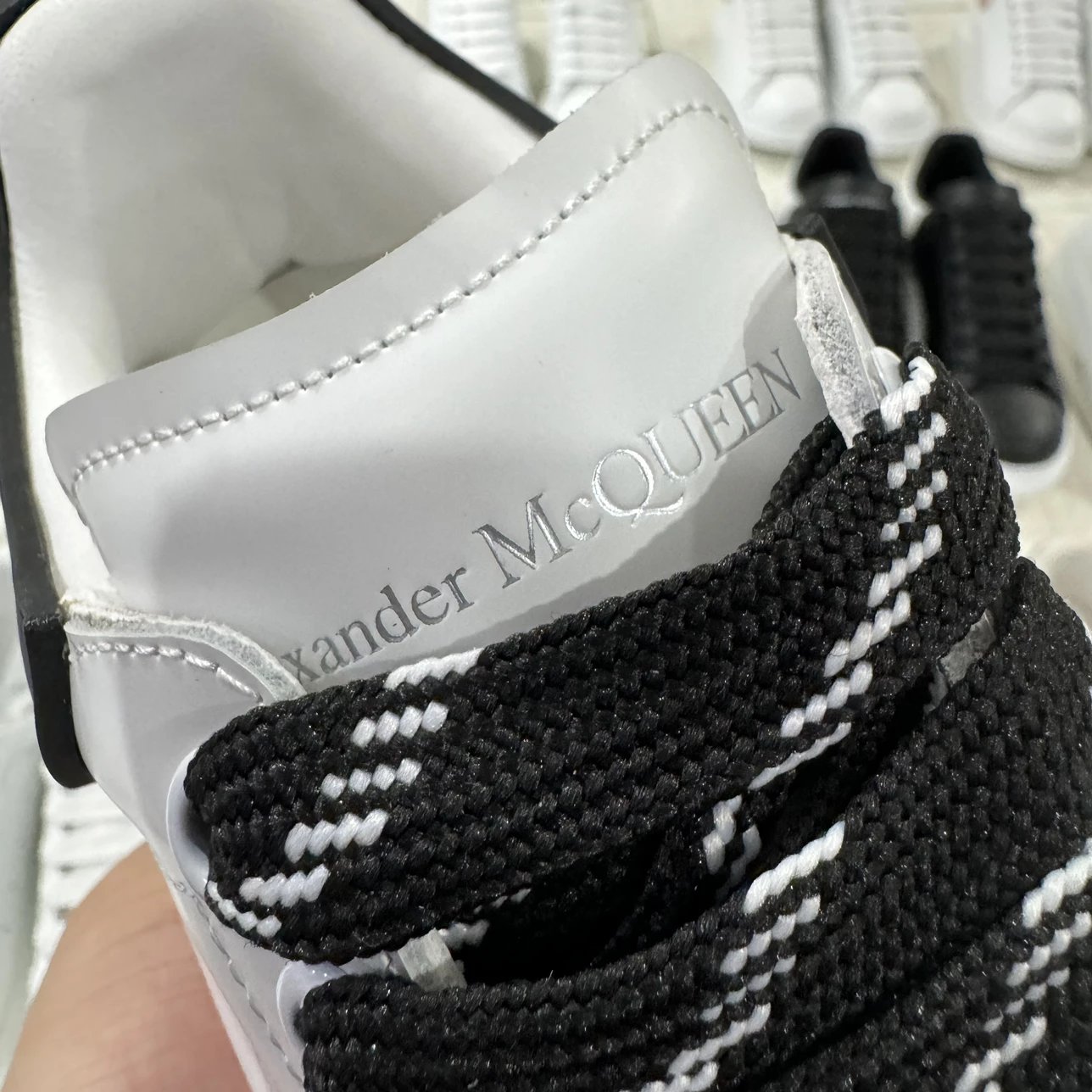 Alexander McQueen white and black shoes