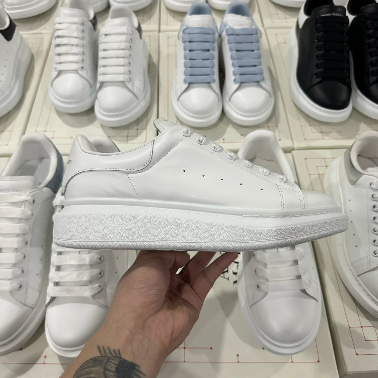 Alexander McQueen all white shoes