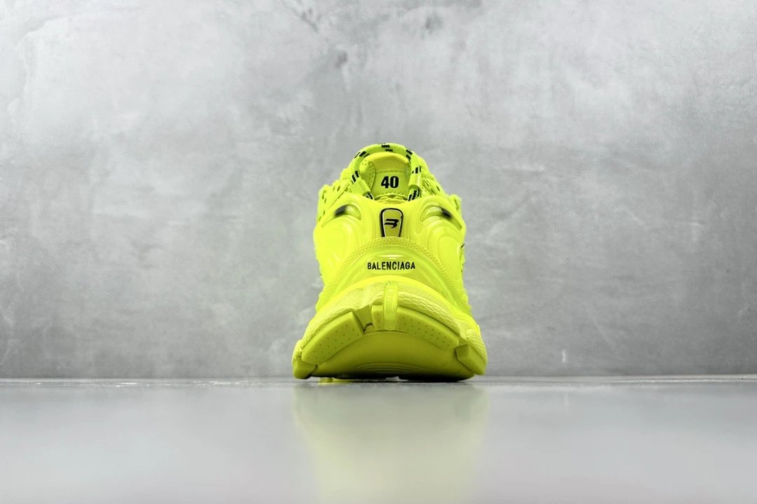 balenciaga runner fluorescent green shoes