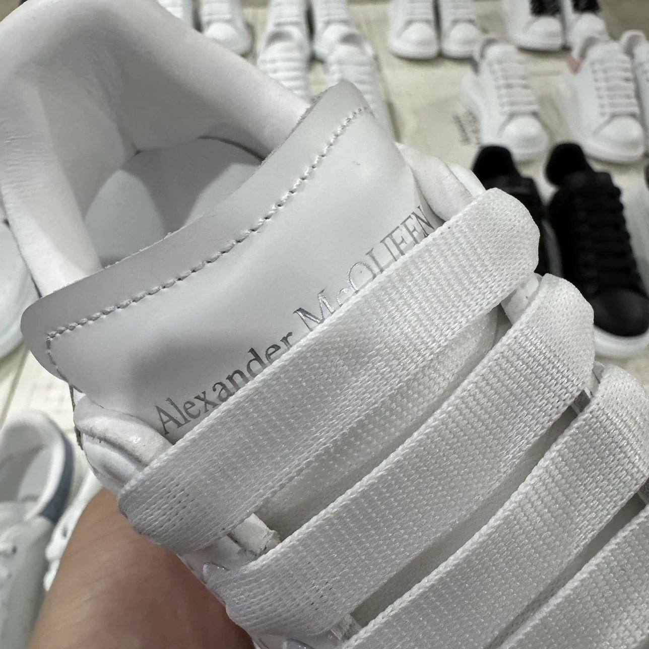 Alexander McQueen white and colorful shoes