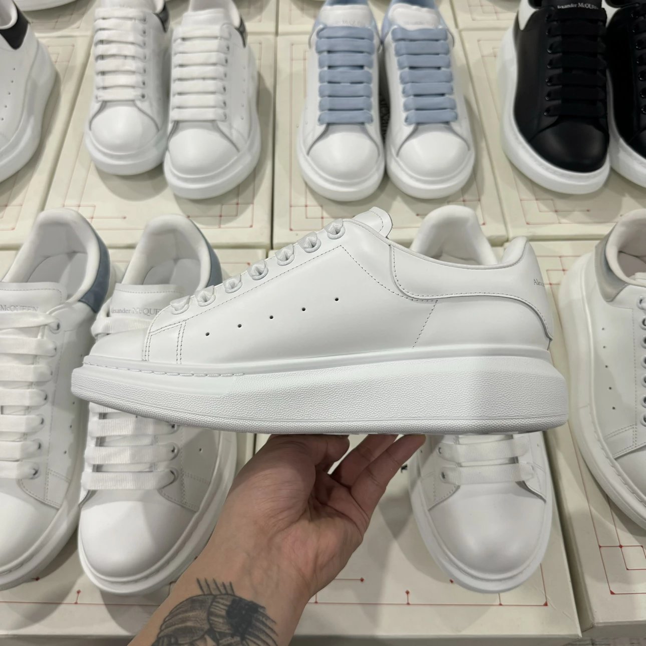 Alexander McQueen all white shoes
