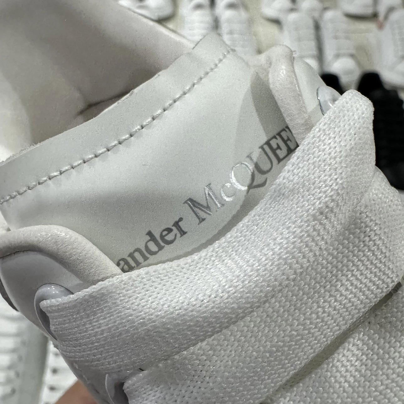 Alexander McQueen white and sliver shoes