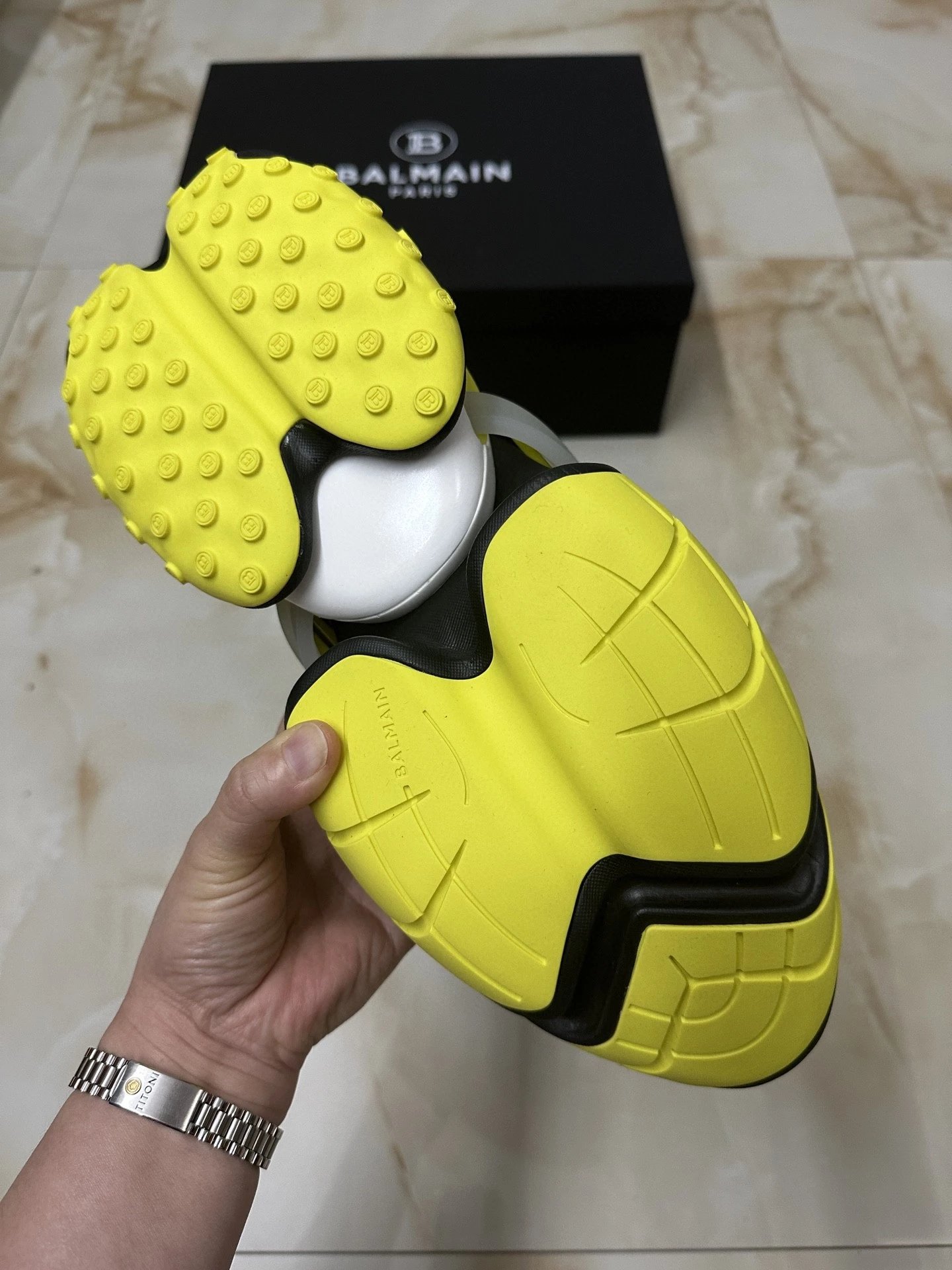 2022 Balmain Bullet Shoes Yellow & Black