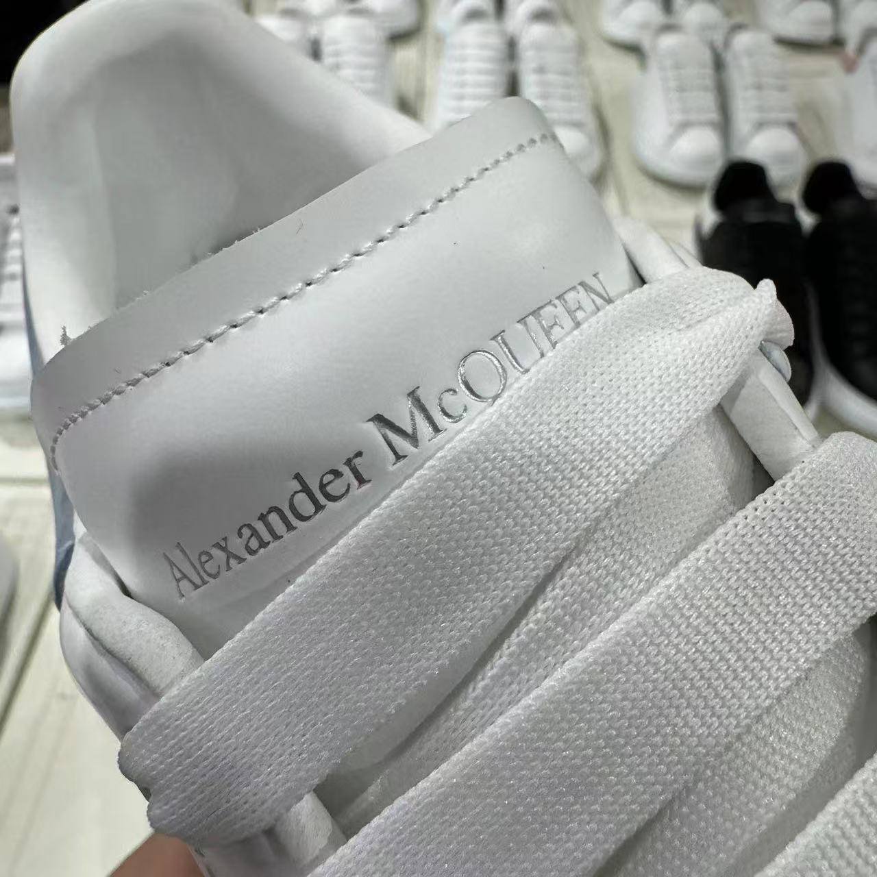 Alexander McQueen white and blue shoes