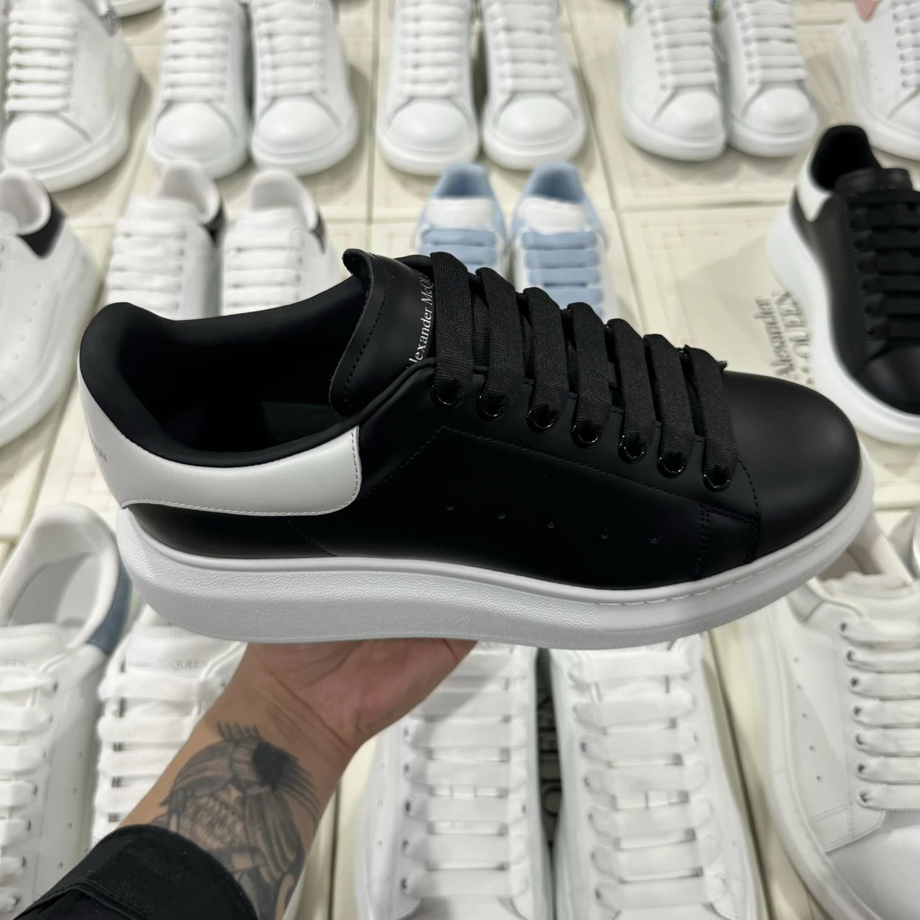 Alexander McQueen black and white shoes