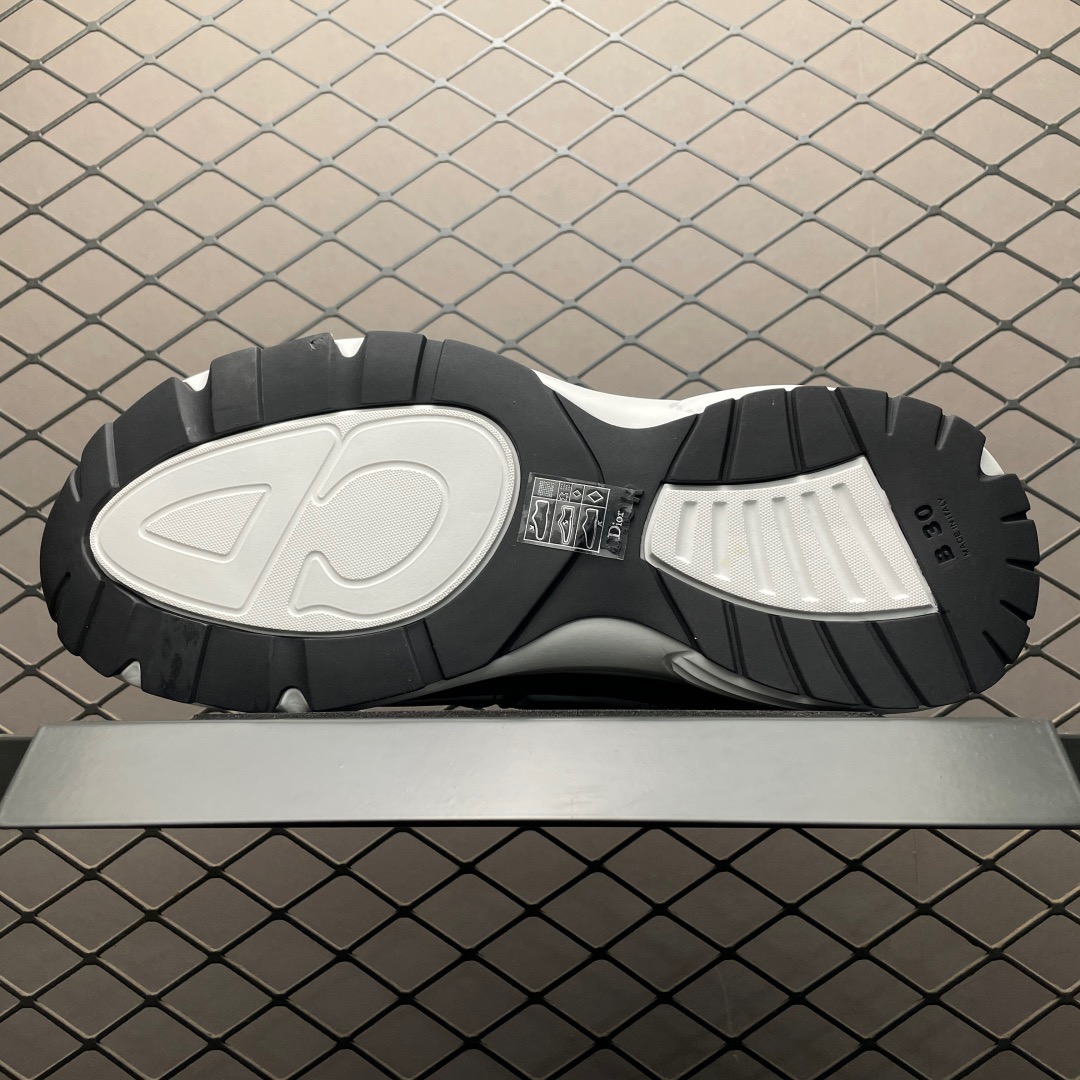 dior b30 black and sliver logo shoes