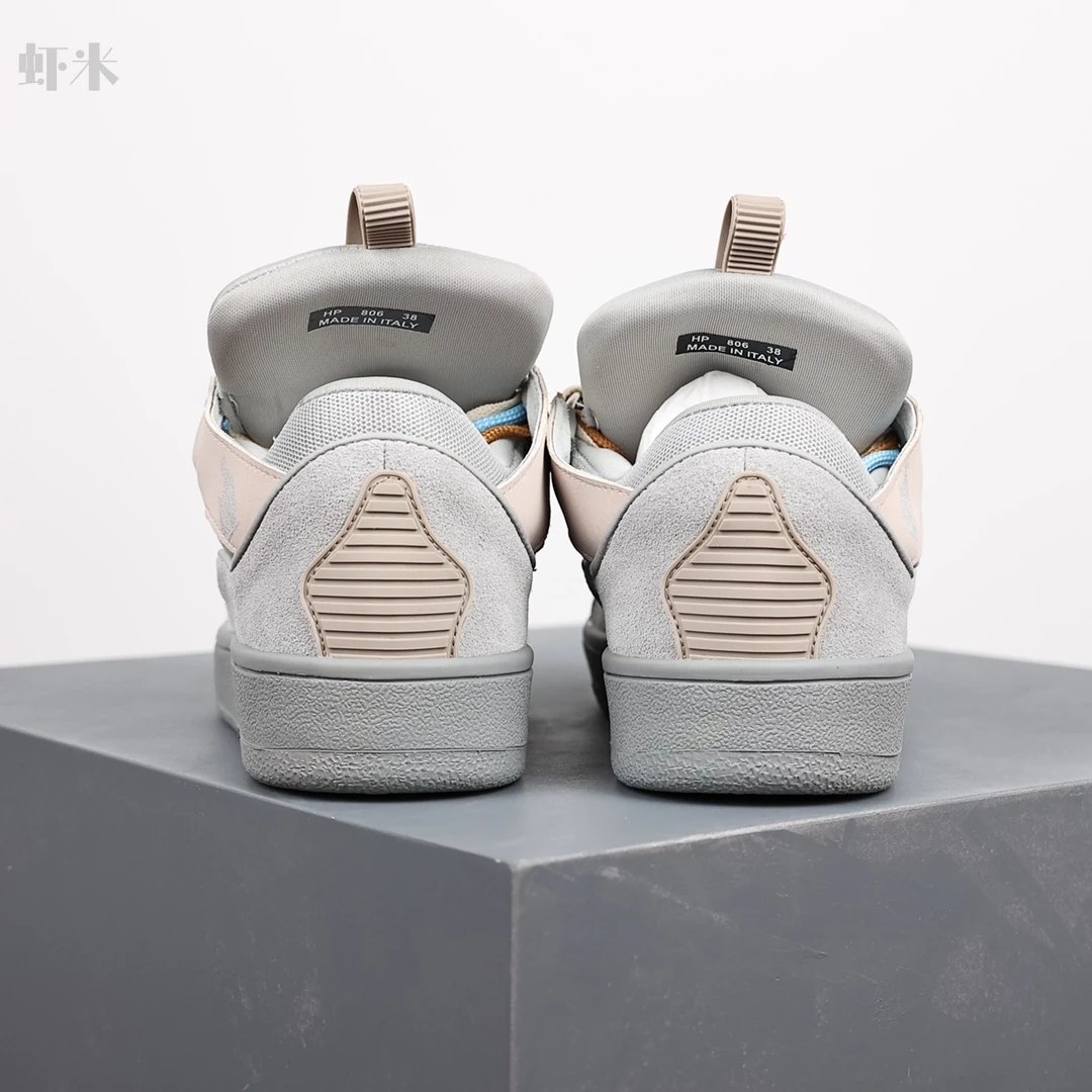 1:1 Best Quality Lanvin Crub Bread Shoes Pink & Grey