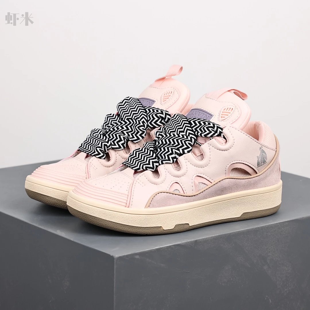 1:1 Best Quality Lanvin Crub Bread Shoes Pink Color
