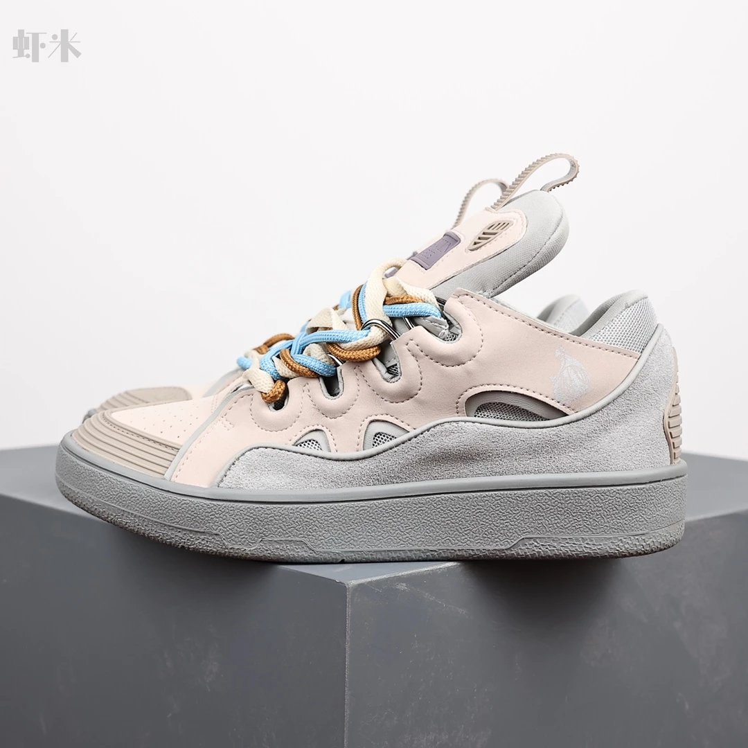 1:1 Best Quality Lanvin Crub Bread Shoes Pink & Grey