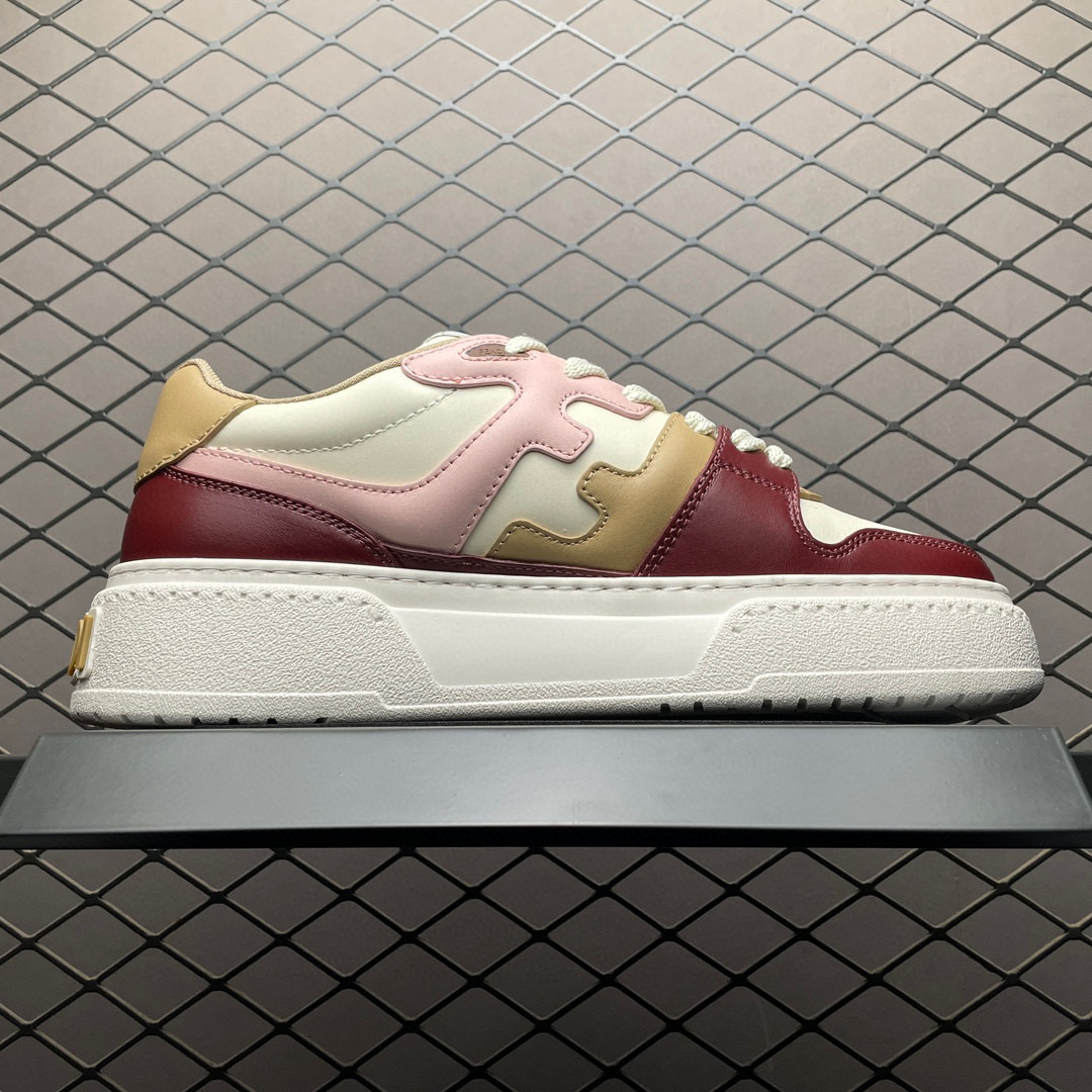 1:1 Best Quality Fendi Match Low Shoes Pink Logo