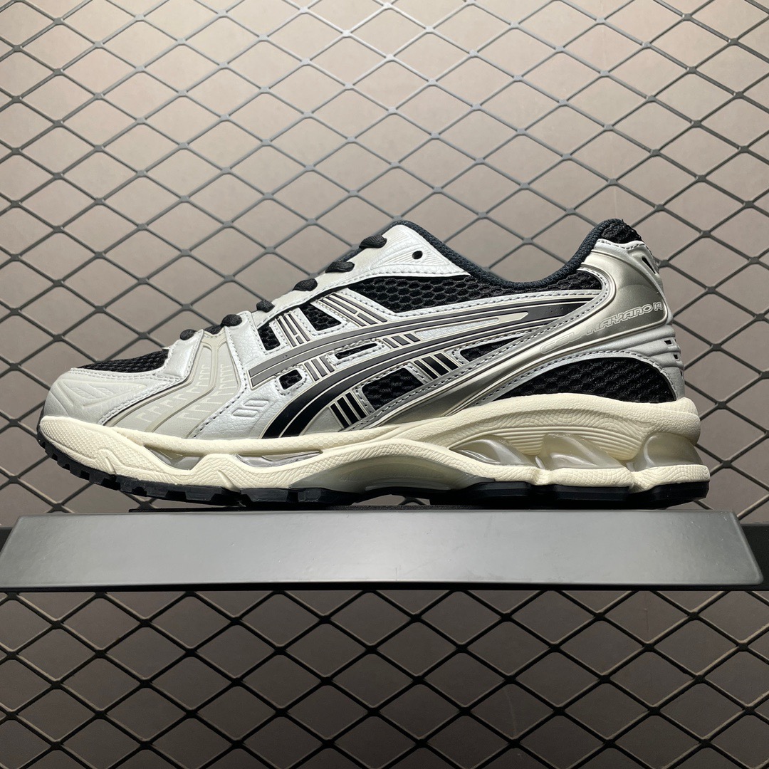 Asics GEL-Kayano 14 black and white shoes