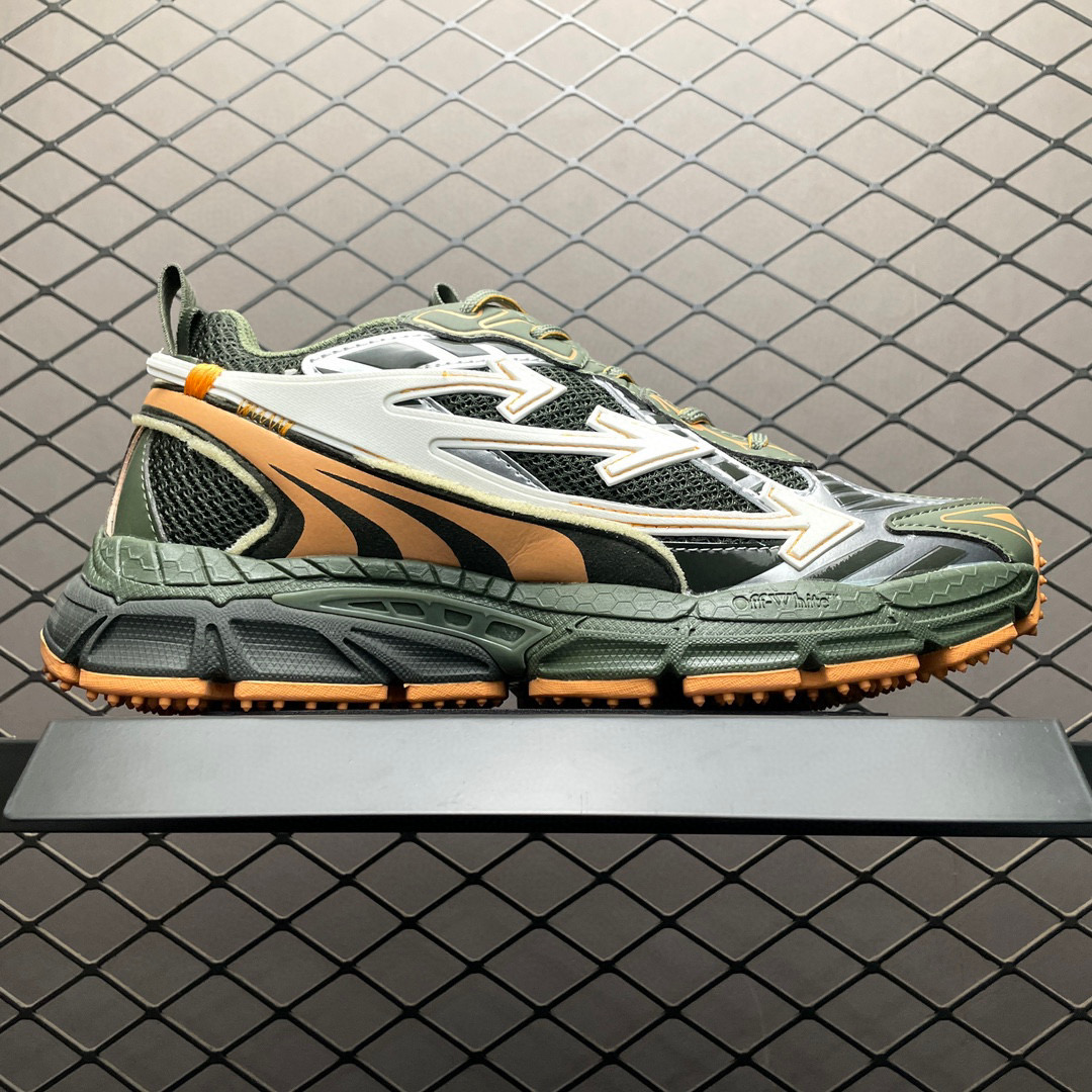 1:1 Best Quality Off White Shoes Orange & Olive Color