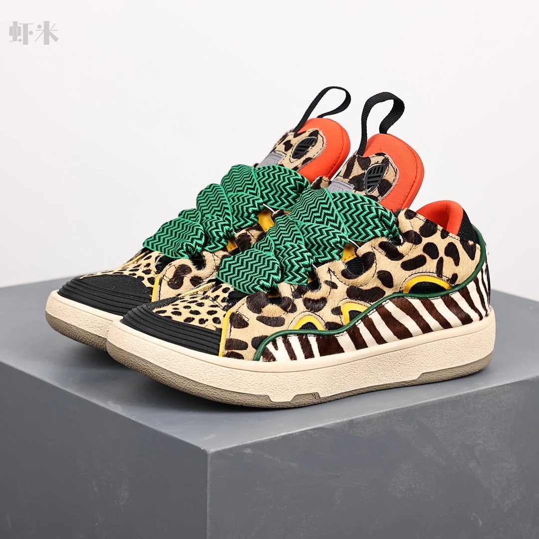 1:1 Best Quality Lanvin Crub Bread Shoes Leopard