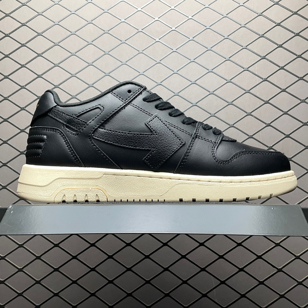 1:1 Best Quality Off White Out of Office Shoes Black Leather