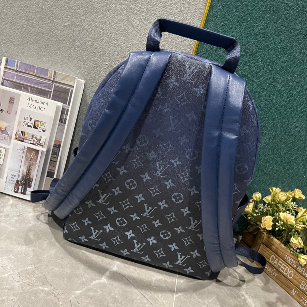 LV Discovery Monogram Eclipse Reverse Backpack Gradient Blue