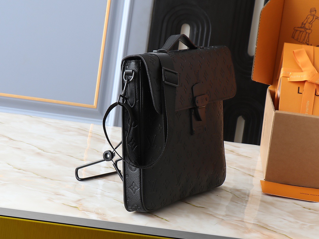 lv briefcase black bag