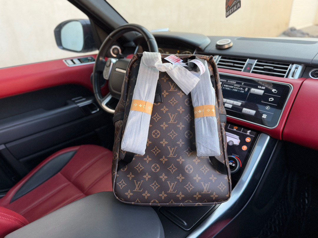 LV Discovery Brown Backpack with Bottom Logo