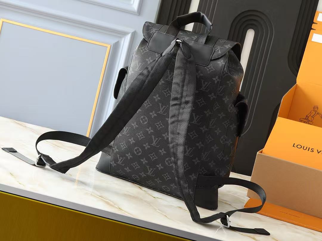 LV Christopher Monogram Backpack Black