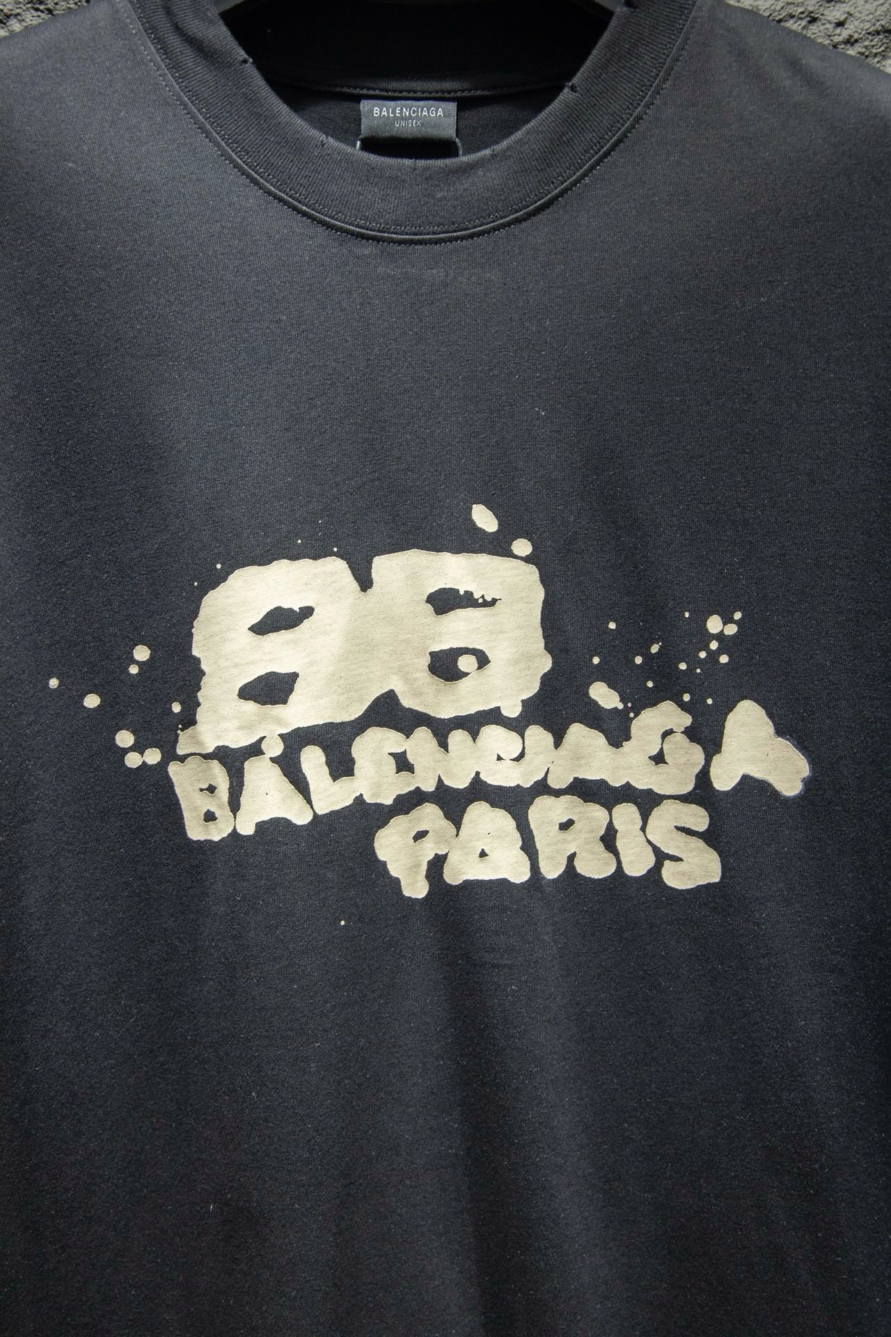 balenciaga graffiti black tee